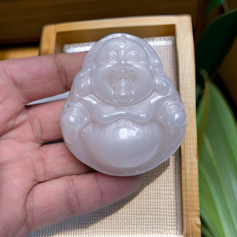 【 大喜儿】米白色大佛吊坠-QW3041多样性发一