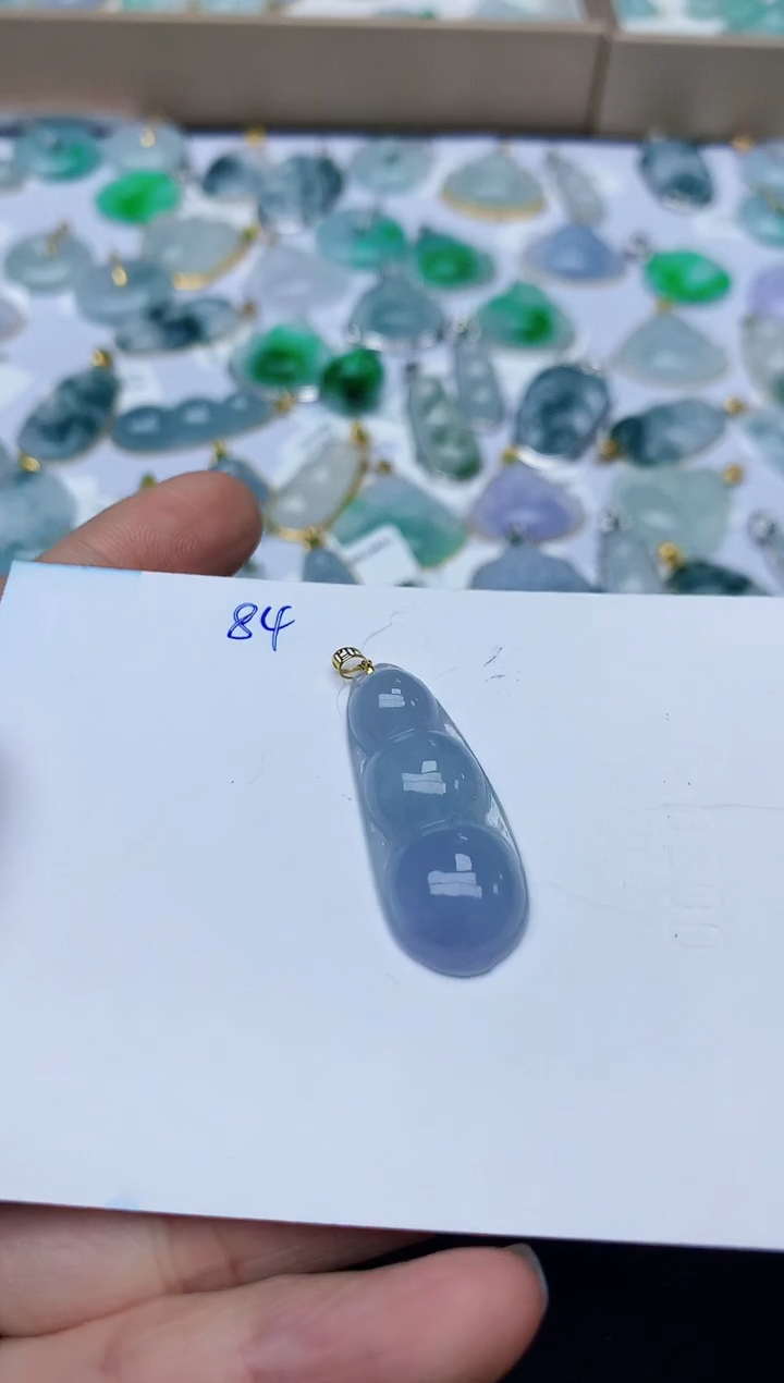 【闪购商品】翡翠颈饰18K金镶嵌天然翡翠A货