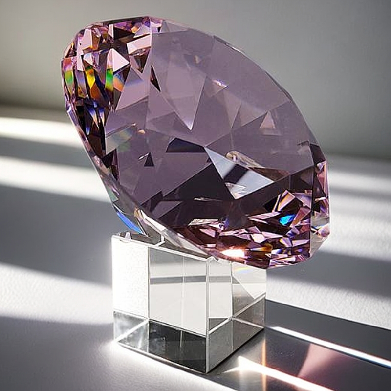 10cm水晶玻璃大钻石摆件现代简约客厅桌面装饰宝石Glass diamonds