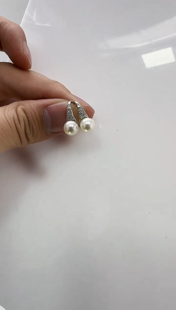 【闪购商品】海水珍珠DA银S925镶嵌v2587 耳7