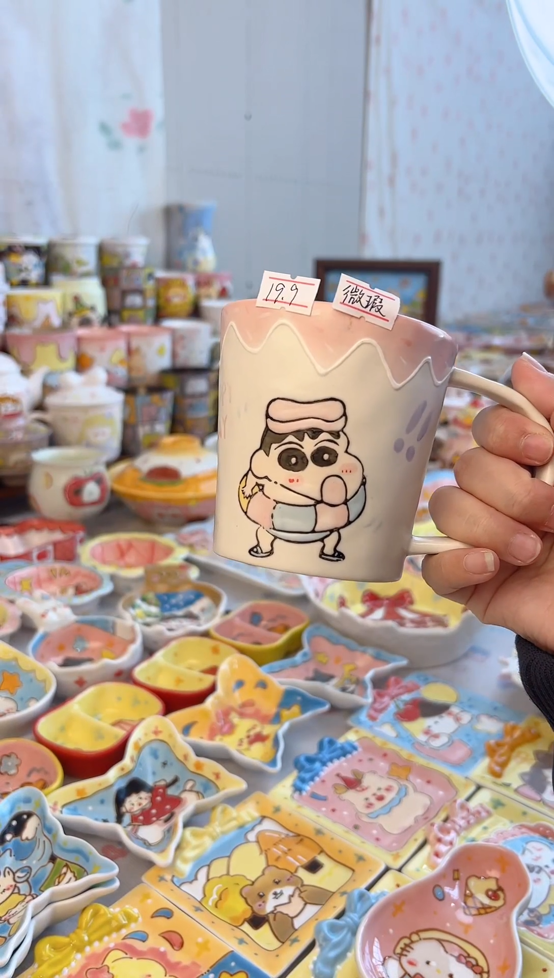 摆件陶景德镇陶瓷手绘微瑕