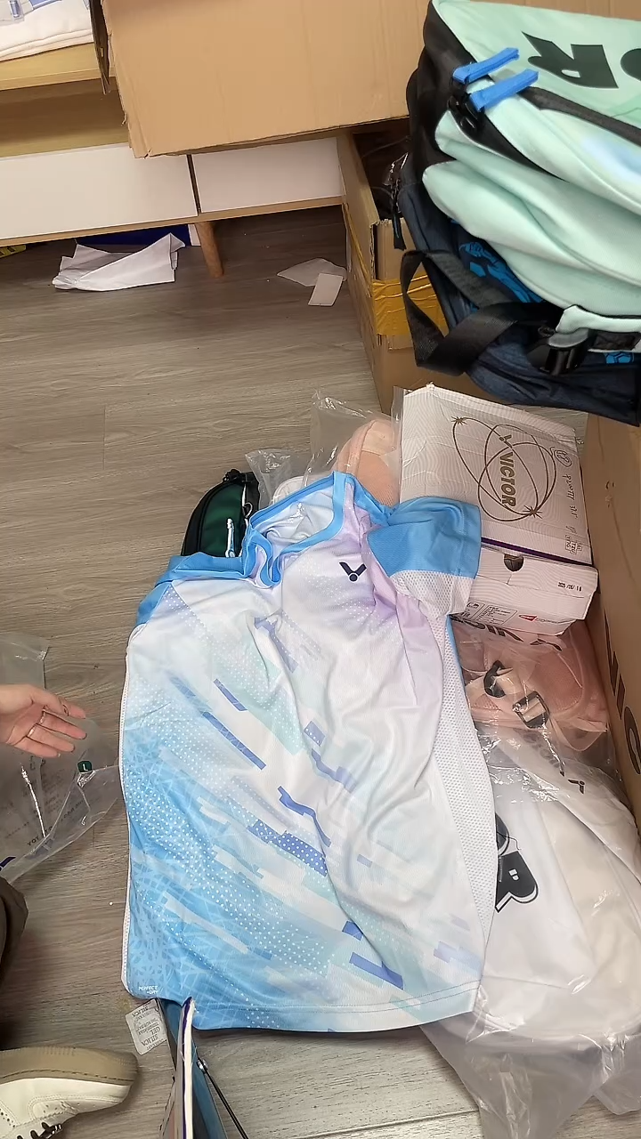 VICTOR威克多v微瑕正品   048  蓝色短袖