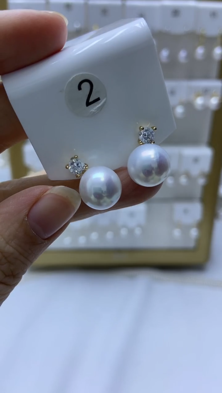 银S925镶嵌耳饰淡水珍珠2