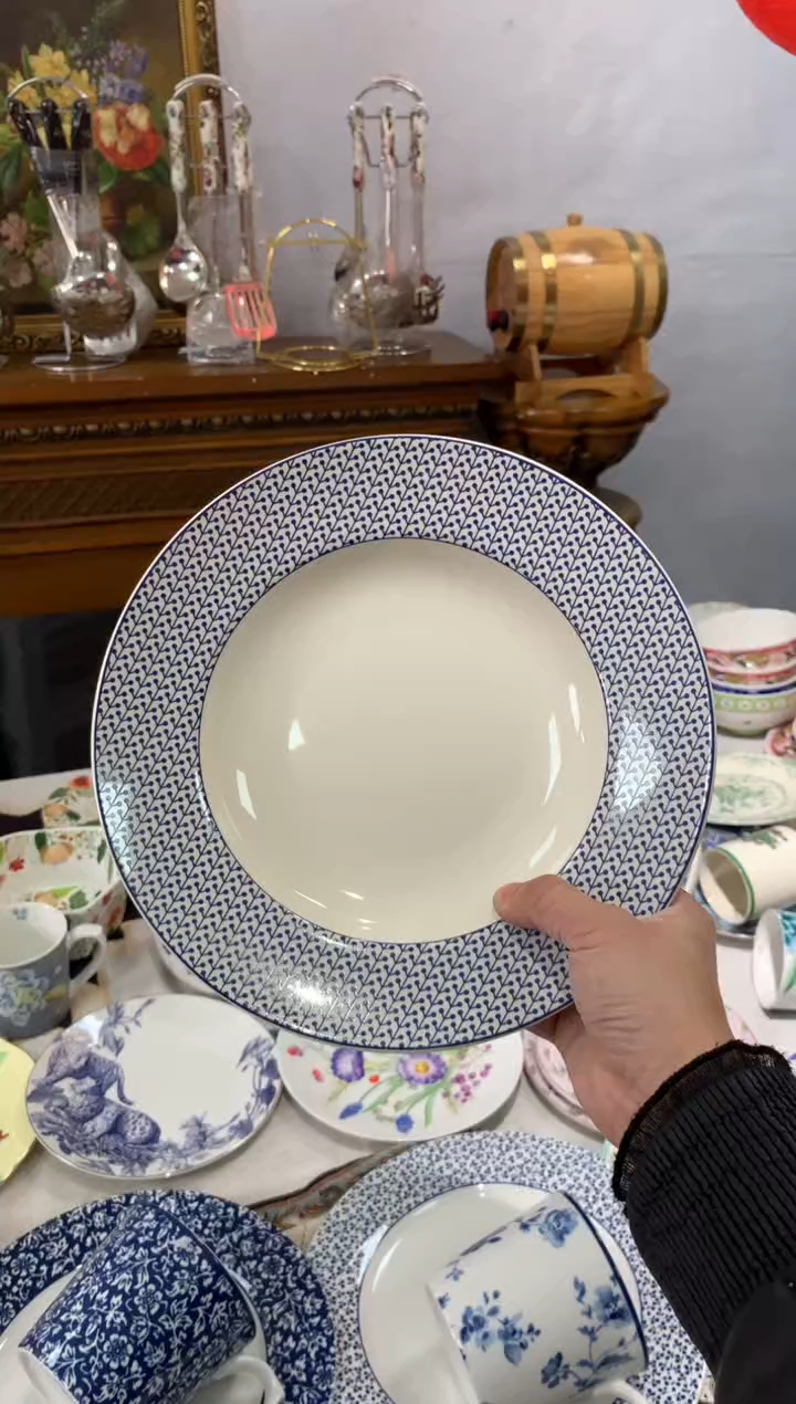 【闪购商品】瓷片陶瓷原单CC122餐具1个汤盘