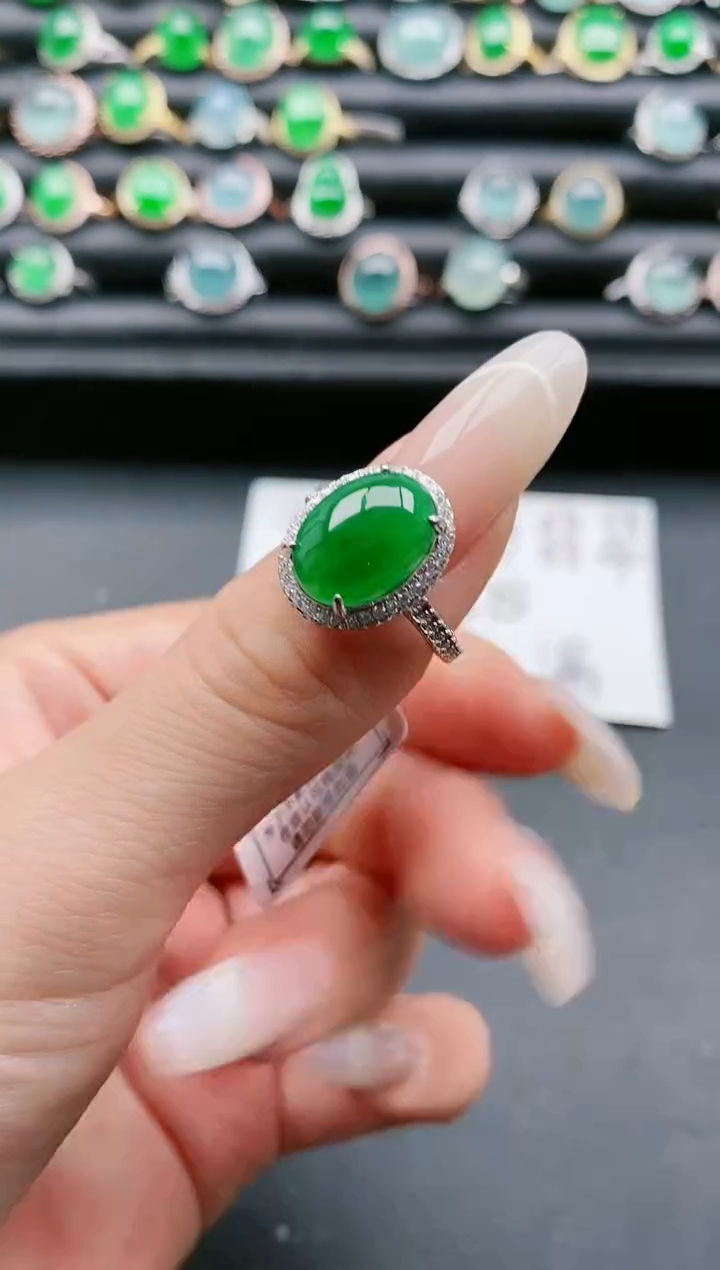 【闪购商品】翡翠戒指银S925镶嵌111111111