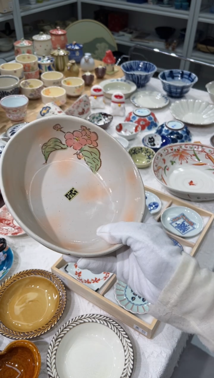 陶瓷D手描山樱花深钵