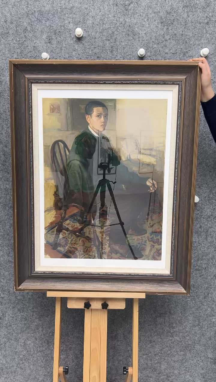 【闪购商品】绘画CDQ-亲签版画-青年自画像-软片发货