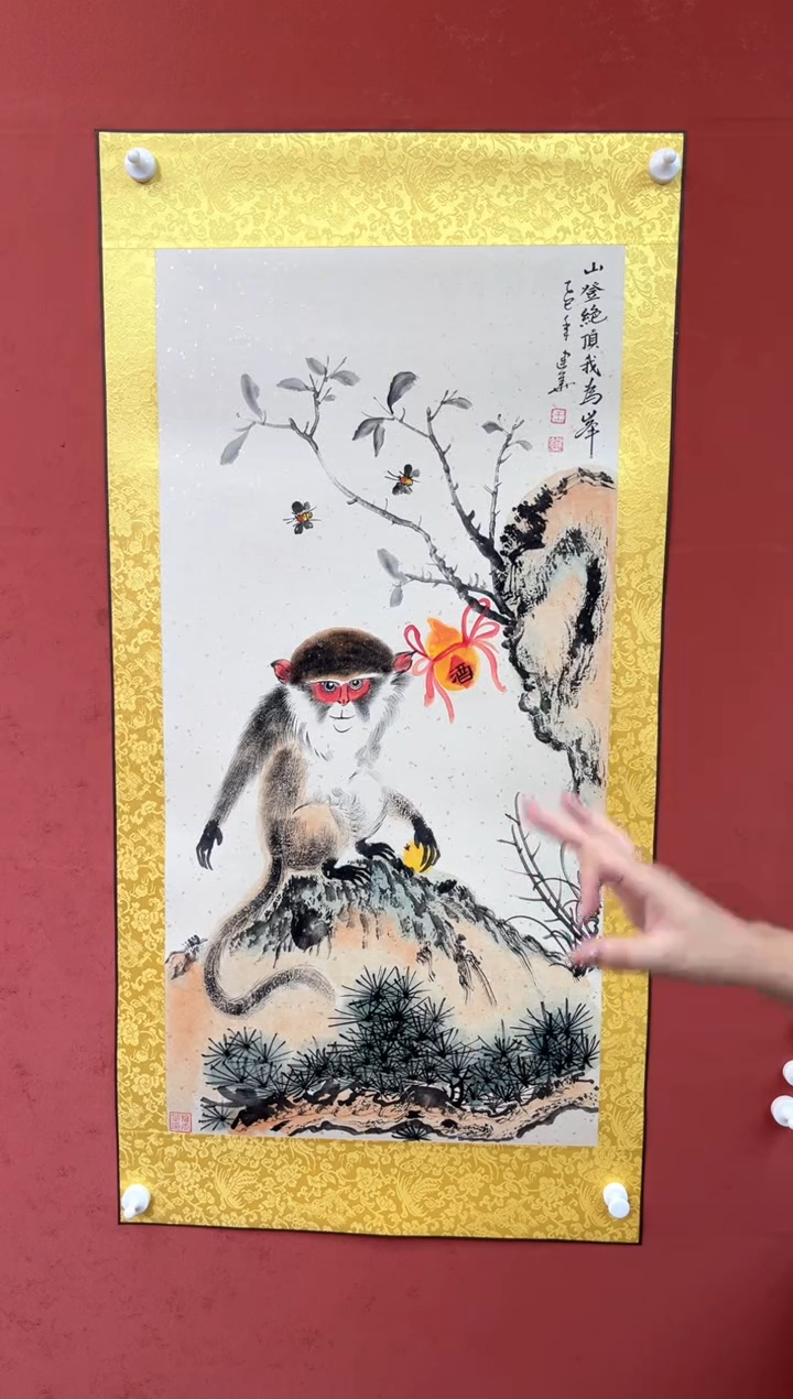 国画老师现场创作  8