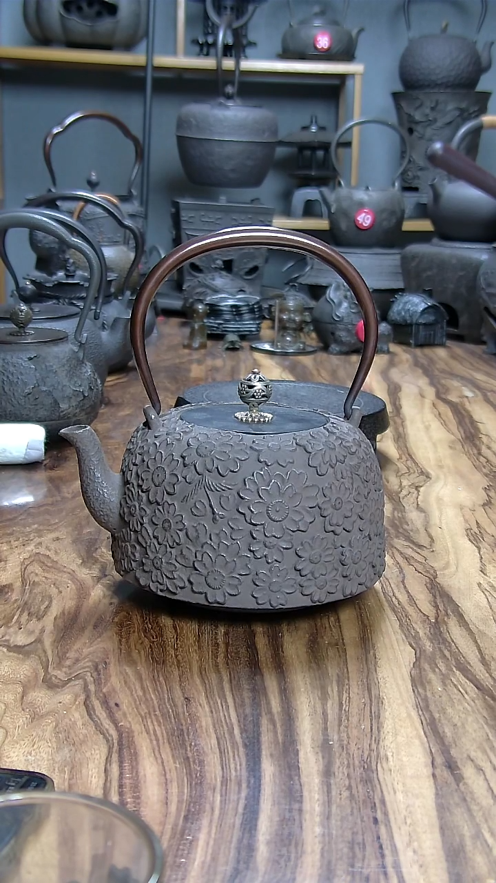 铸铁赵*高手工壶樱花