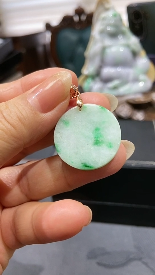 颈饰未镶嵌翡翠L****೨吊坠