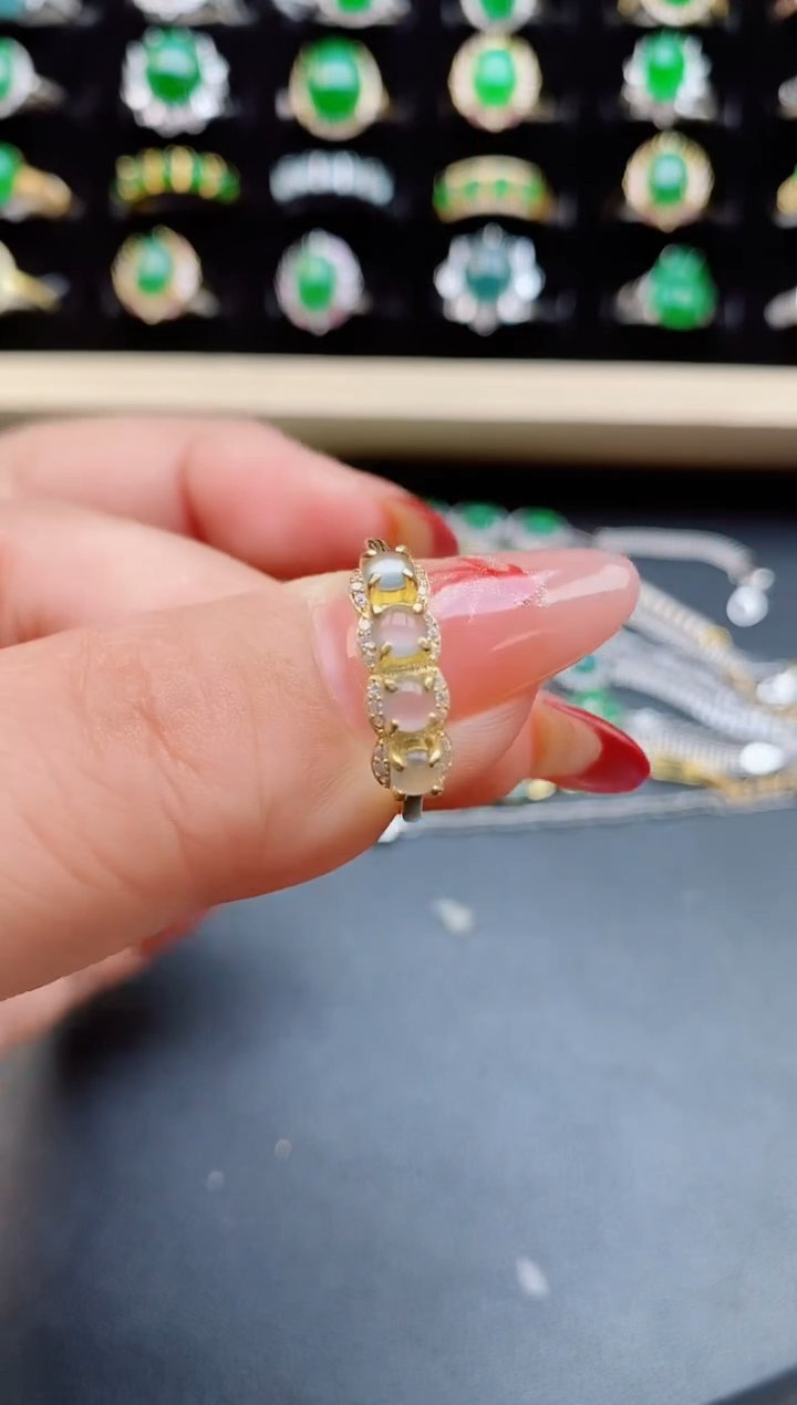 【闪购商品】翡翠戒指银S925镶嵌5858005