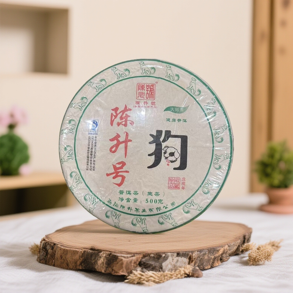 2018年狗年生肖纪念茶（陈升号）生普+熟普