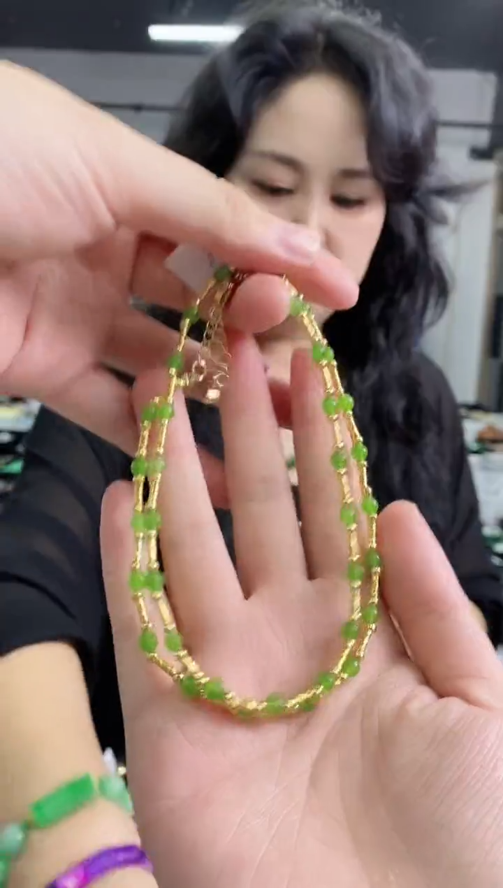 和田玉未镶嵌项链多样性发其一颜色微差