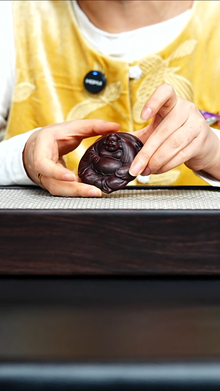 茶杯紫砂宜兴紫砂 弥勒茶宠