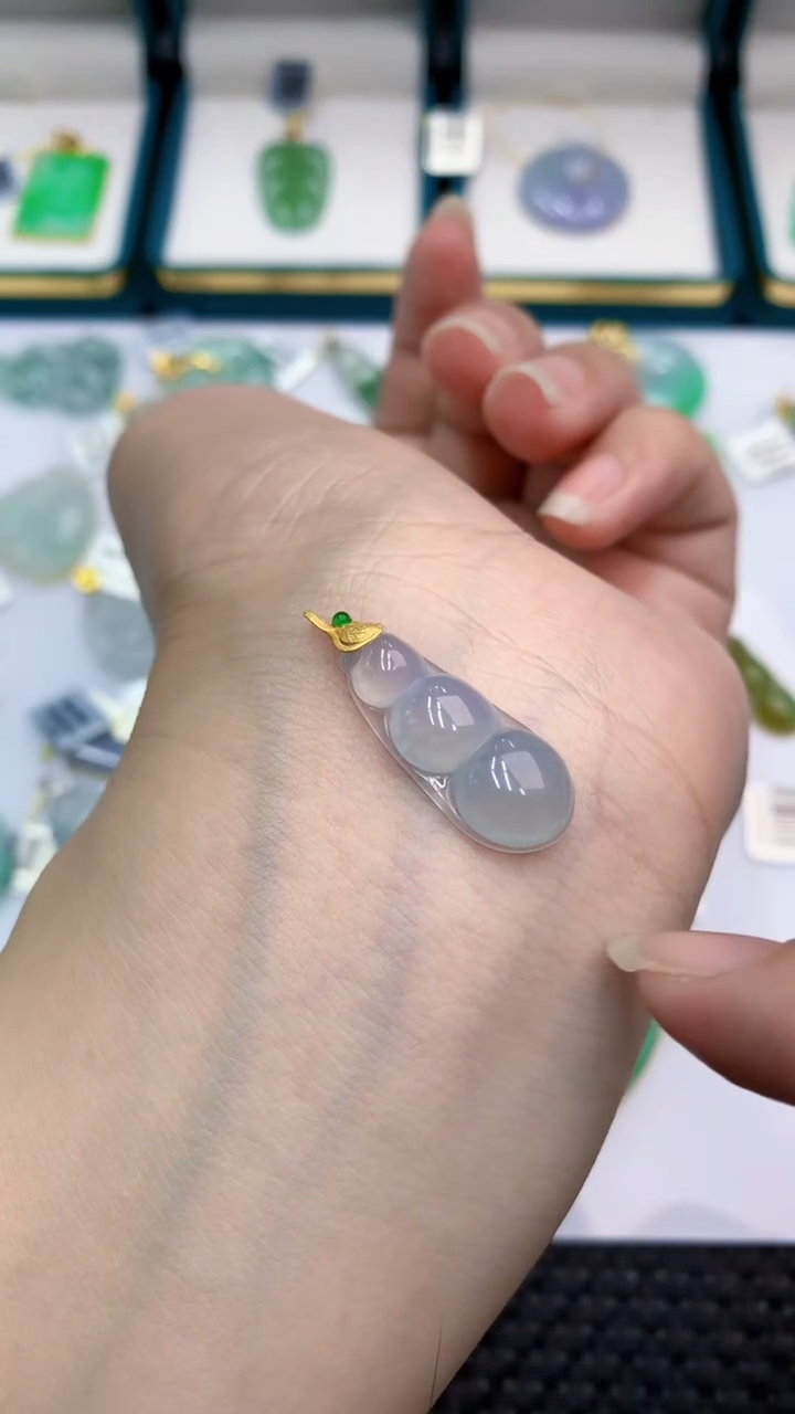 【闪购商品】翡翠颈饰18K金镶嵌            8