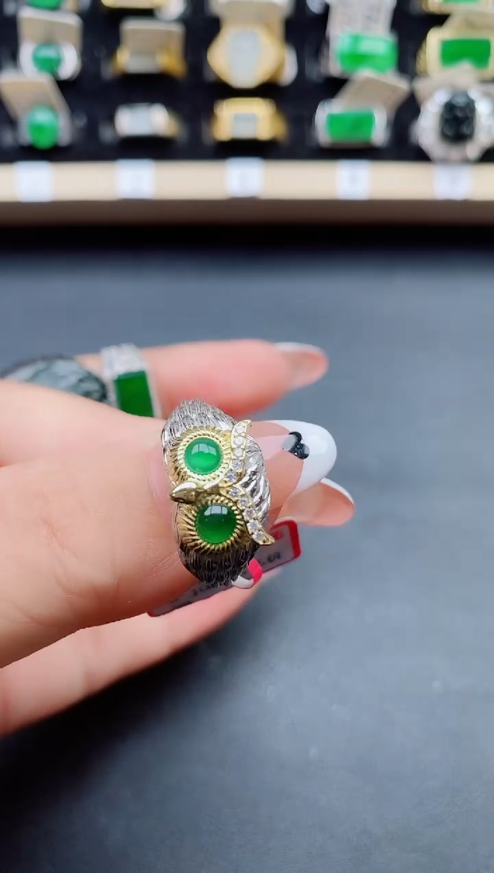 【闪购商品】翡翠银S925镶嵌戒指50850850