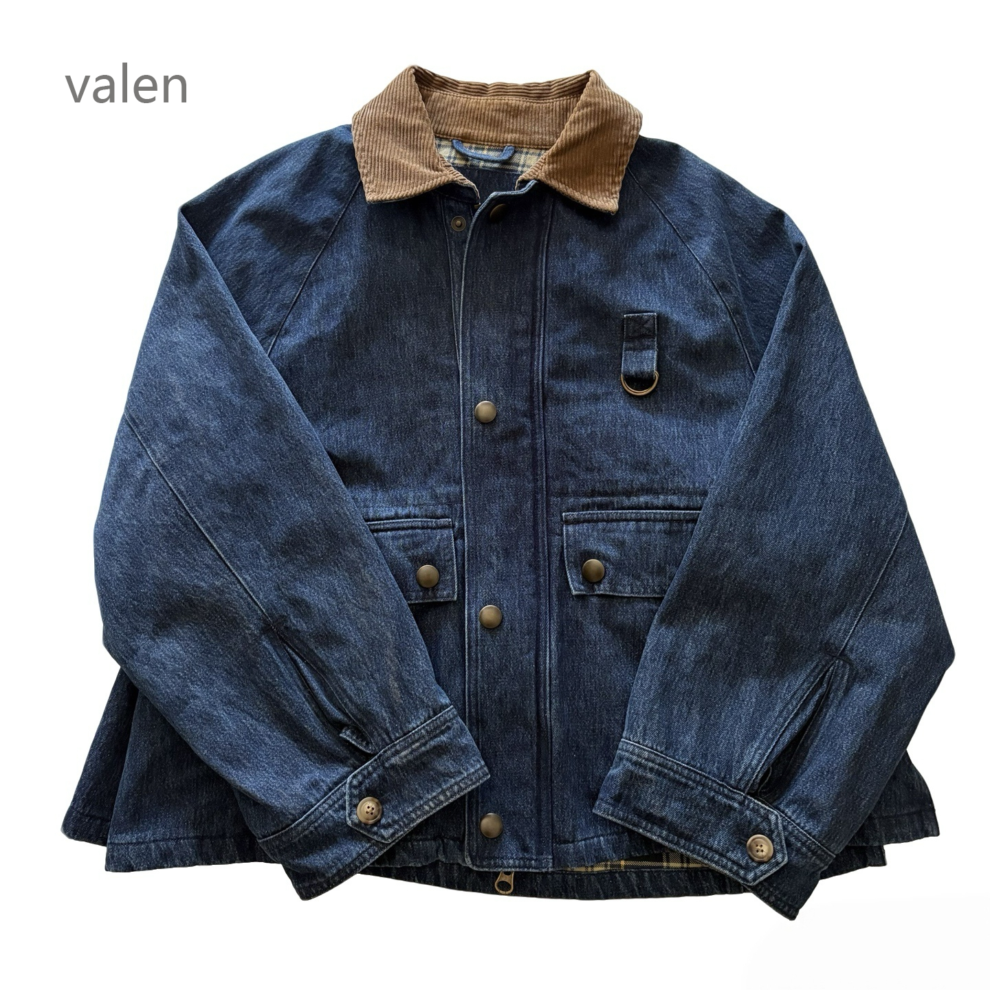 【valen维兰】现老钱复古腔调美式复古水洗牛仔100%棉外套女款