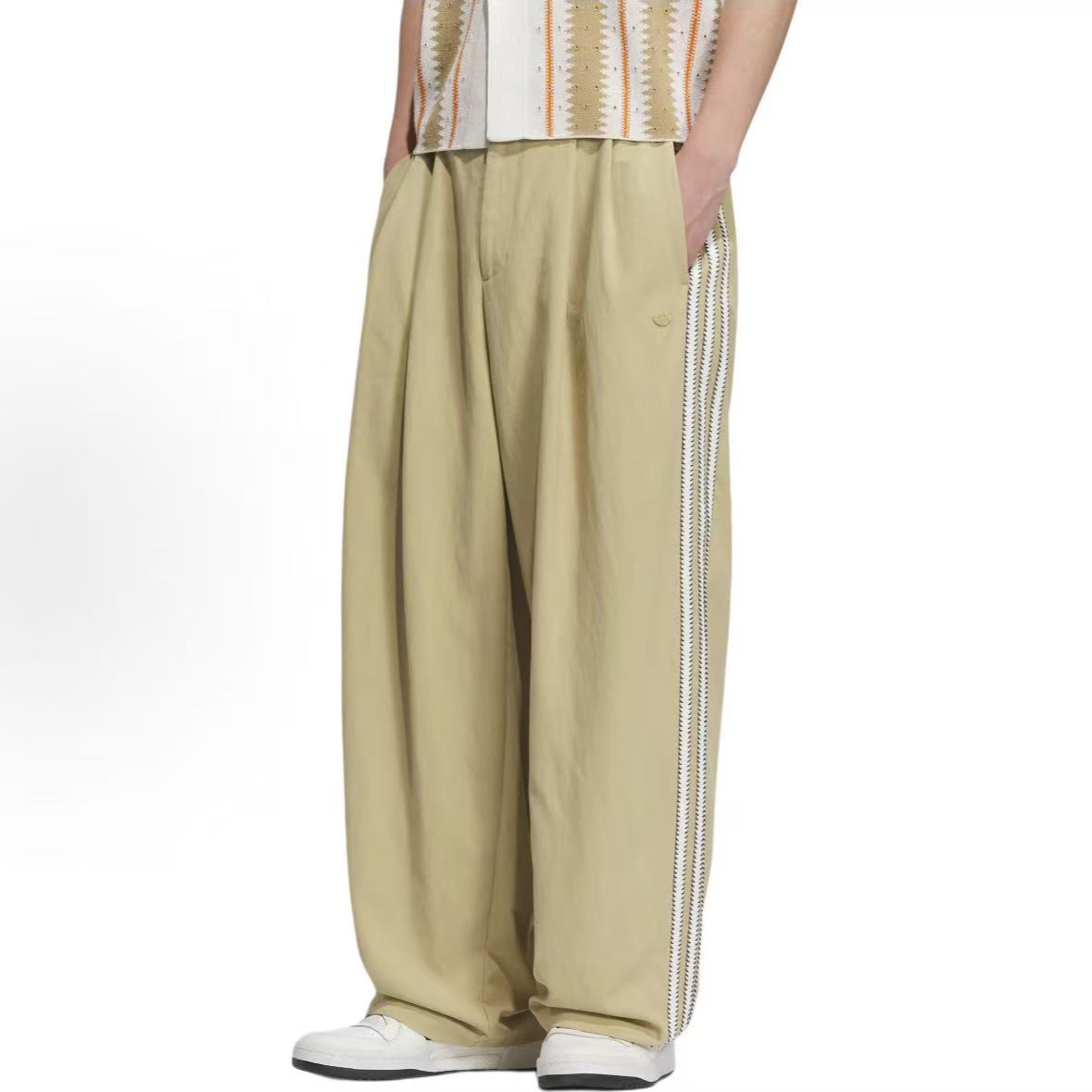 adidas三叶草时尚百搭直筒阔腿休闲运动长裤KE5838