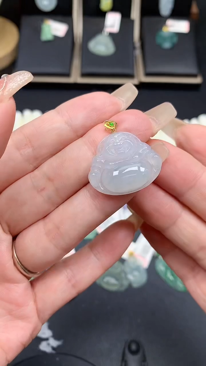 【闪购商品】翡翠吊坠(不含链)18K金镶嵌MS114321