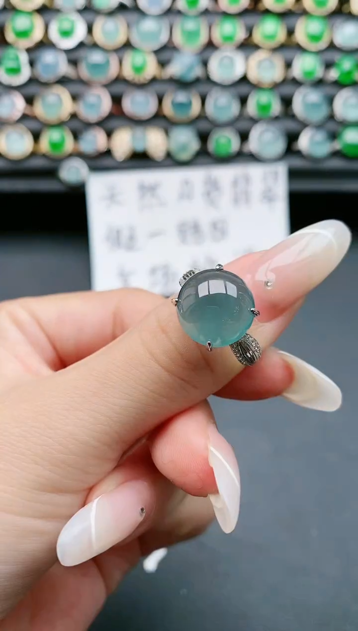 【闪购商品】翡翠戒指银S925镶嵌111111111