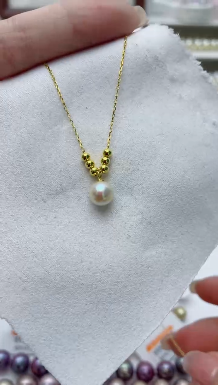 海水珍珠银S925镶嵌颈饰W3