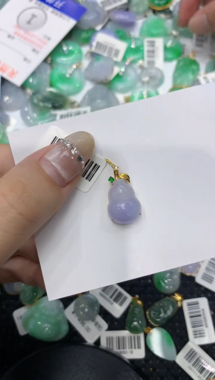 【闪购商品】翡翠颈饰18K金镶嵌222222222