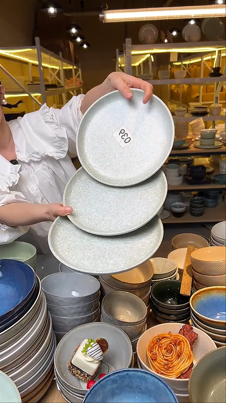 瓷42外贸尾货窑变釉下彩默认微瑕