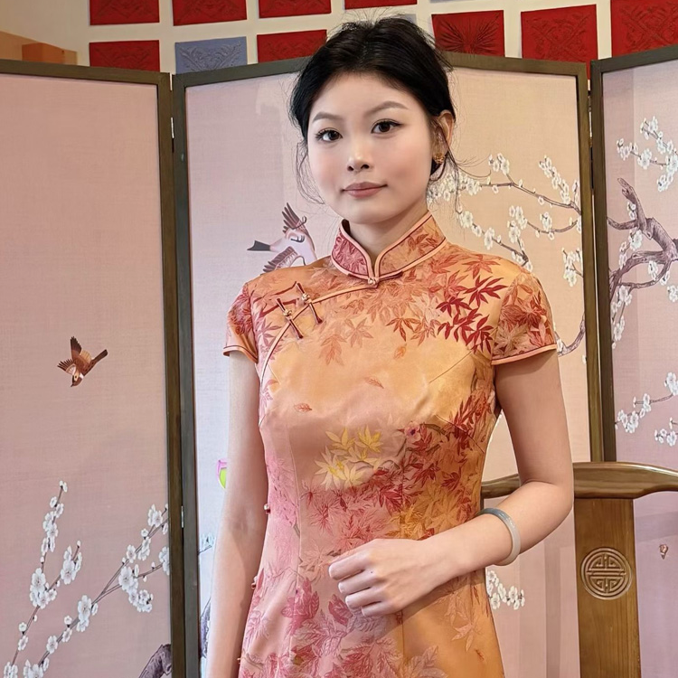 常规款长裙日常提花薄款花纹旗袍女士网红复古【定金】