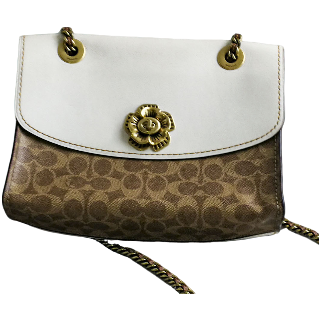 95新 COACH/蔻驰 Coach 山茶花单肩包 072407