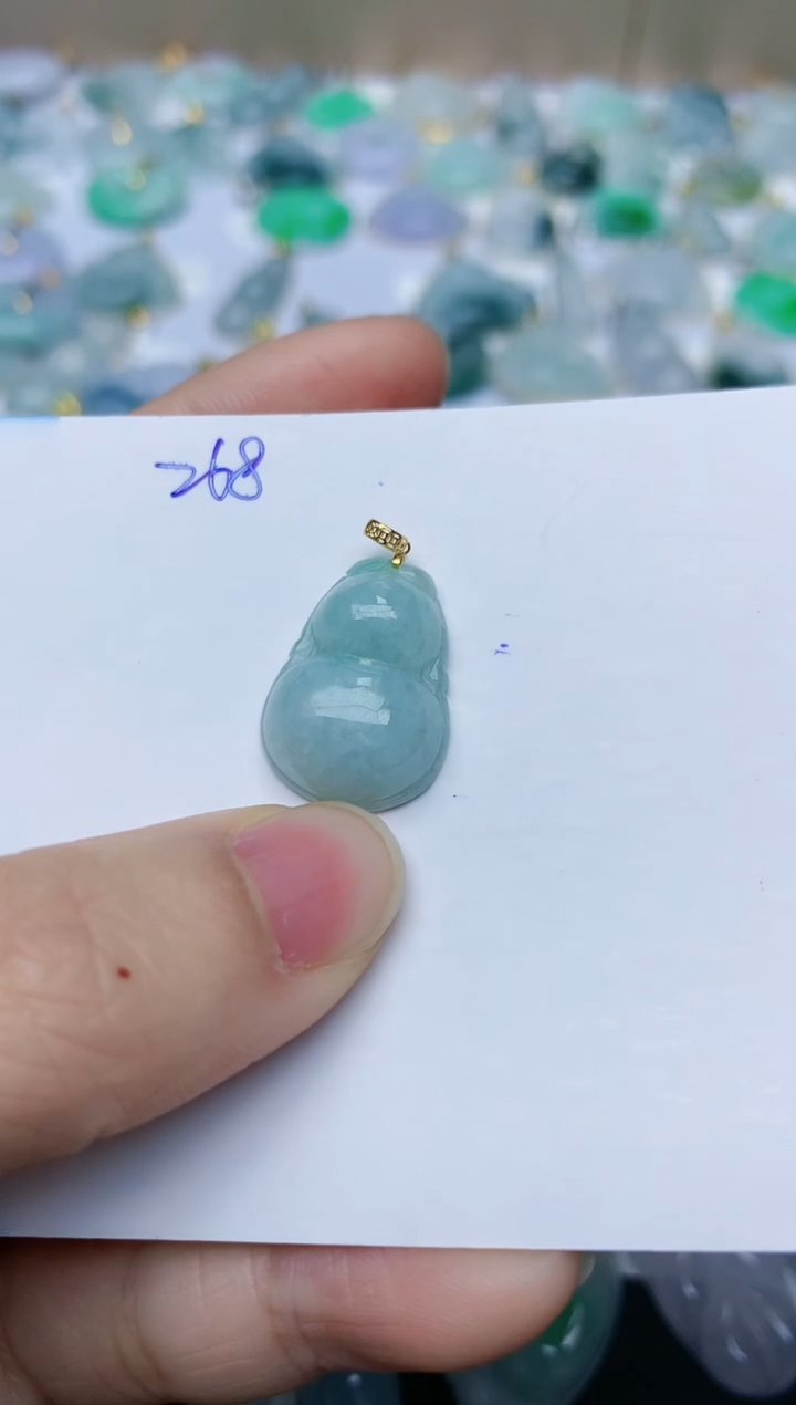 【闪购商品】翡翠颈饰18K金镶嵌天然翡翠A货    268