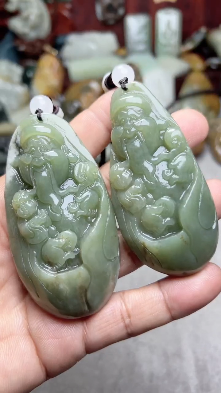 和田玉未镶嵌把件2