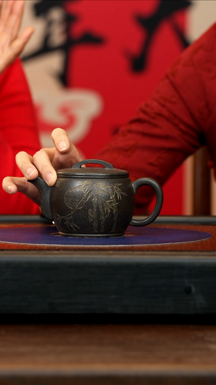 【闪购商品】紫砂茶壶ZCP 大彬金砂 汉瓦 260cc