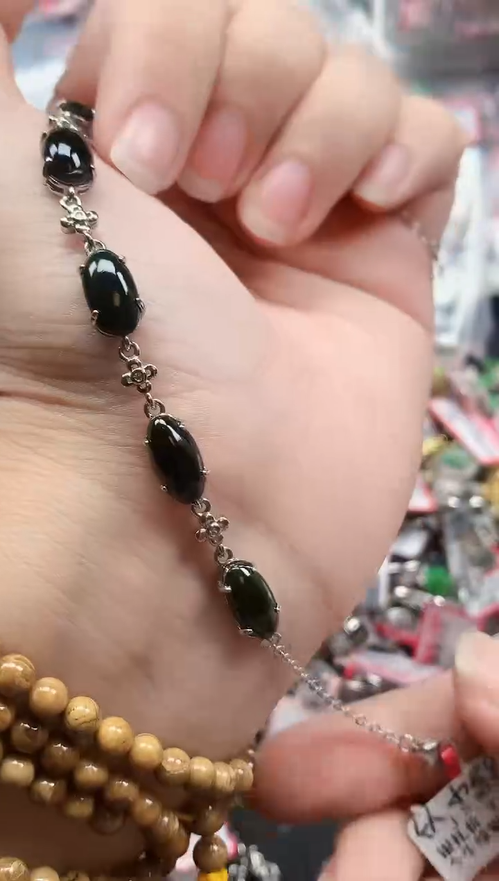 银S925镶嵌戒指翡翠天然A货缅甸翡翠