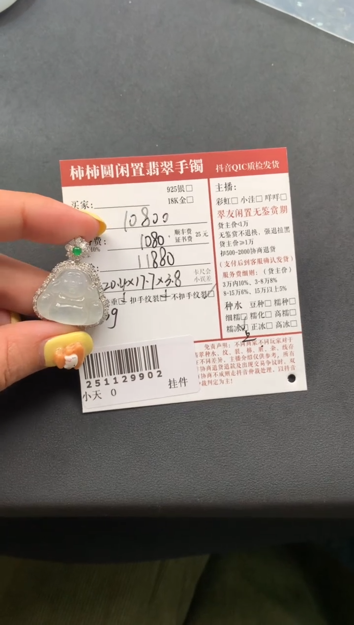 颈饰18K金镶嵌翡翠姐姐251129902
