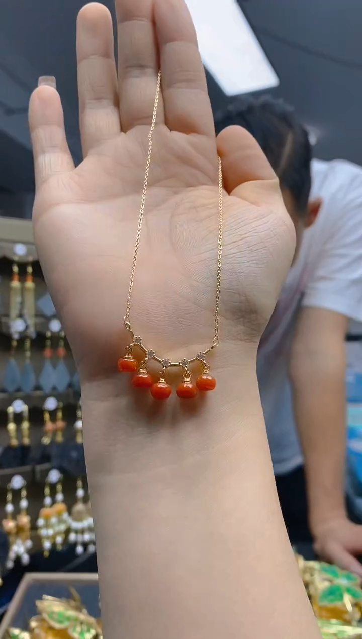 【闪购商品】翡翠耳饰合金253翡翠锁骨链