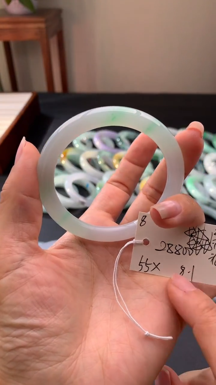 未镶嵌手镯翡翠翡翠手镯#8 圈口55