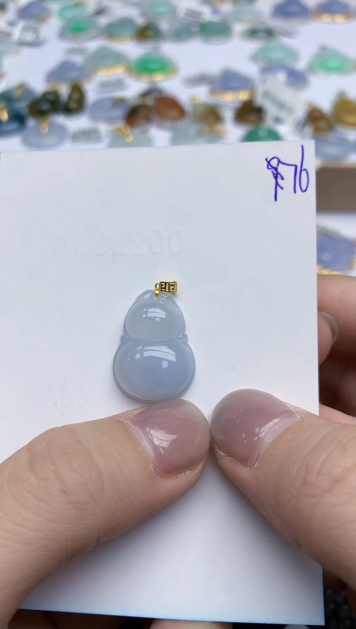 【闪购商品】翡翠颈饰18K金镶嵌天然翡翠A货