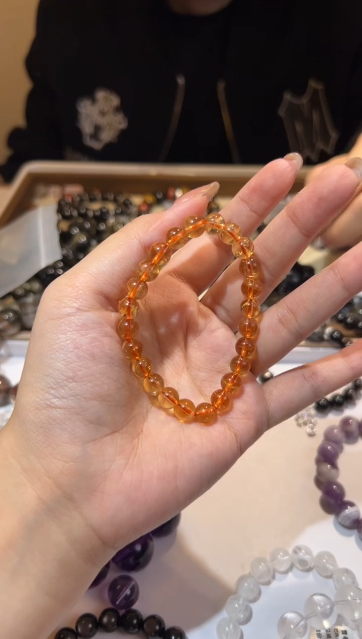 【闪购商品】水晶手链未镶嵌7mm黄水晶