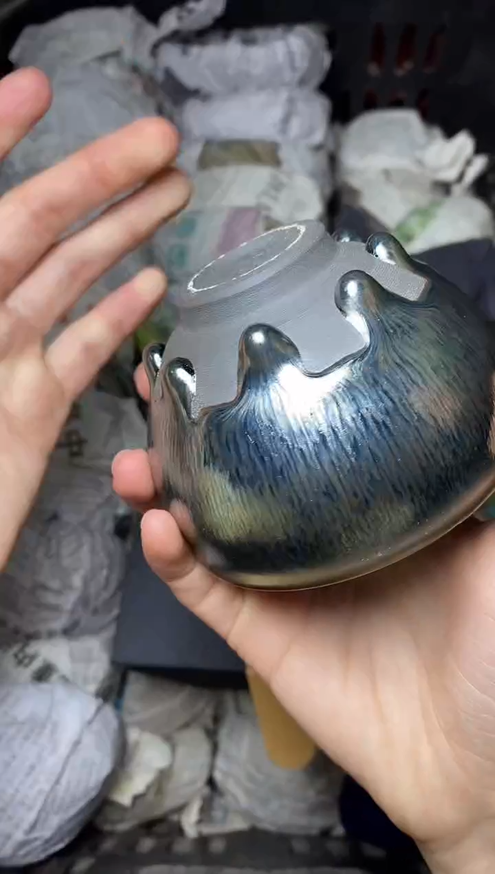 【闪购商品】茶盏八方来财 盏三疯建盏茶器