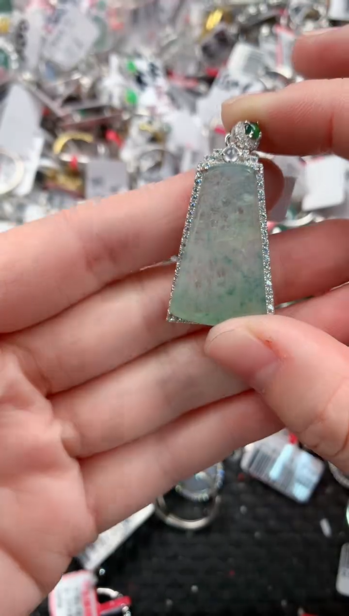 银S925镶嵌戒指翡翠555----1