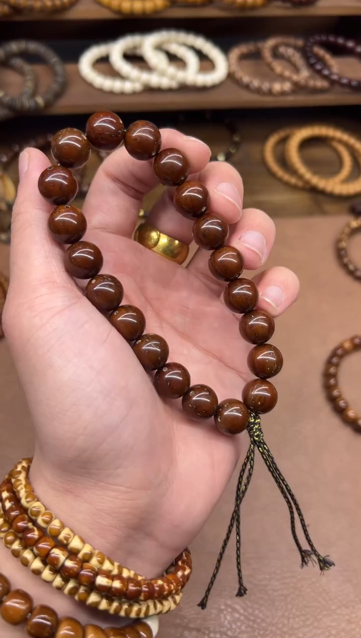 手串紫金鼠咖皮卡12光珠半实心手持