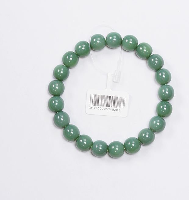 【吉玉0053-0202】和田玉碧玉手串老型9.5x10mm