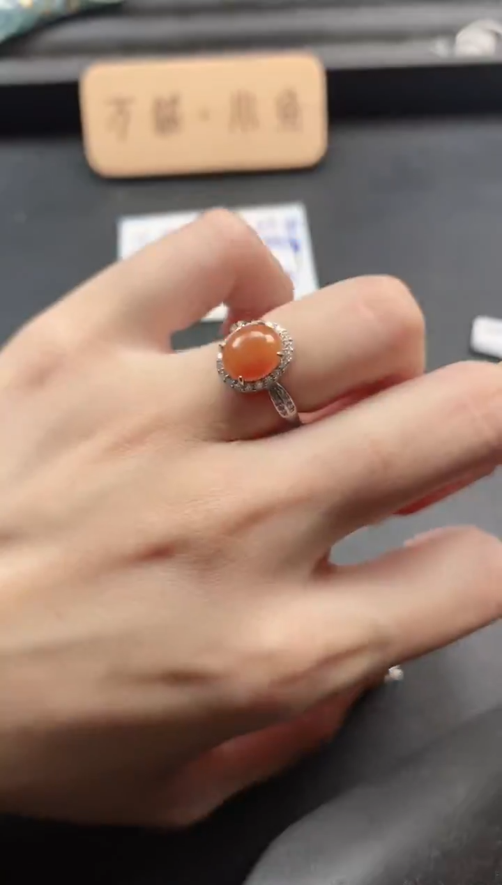 银S925镶嵌戒指翡翠51151