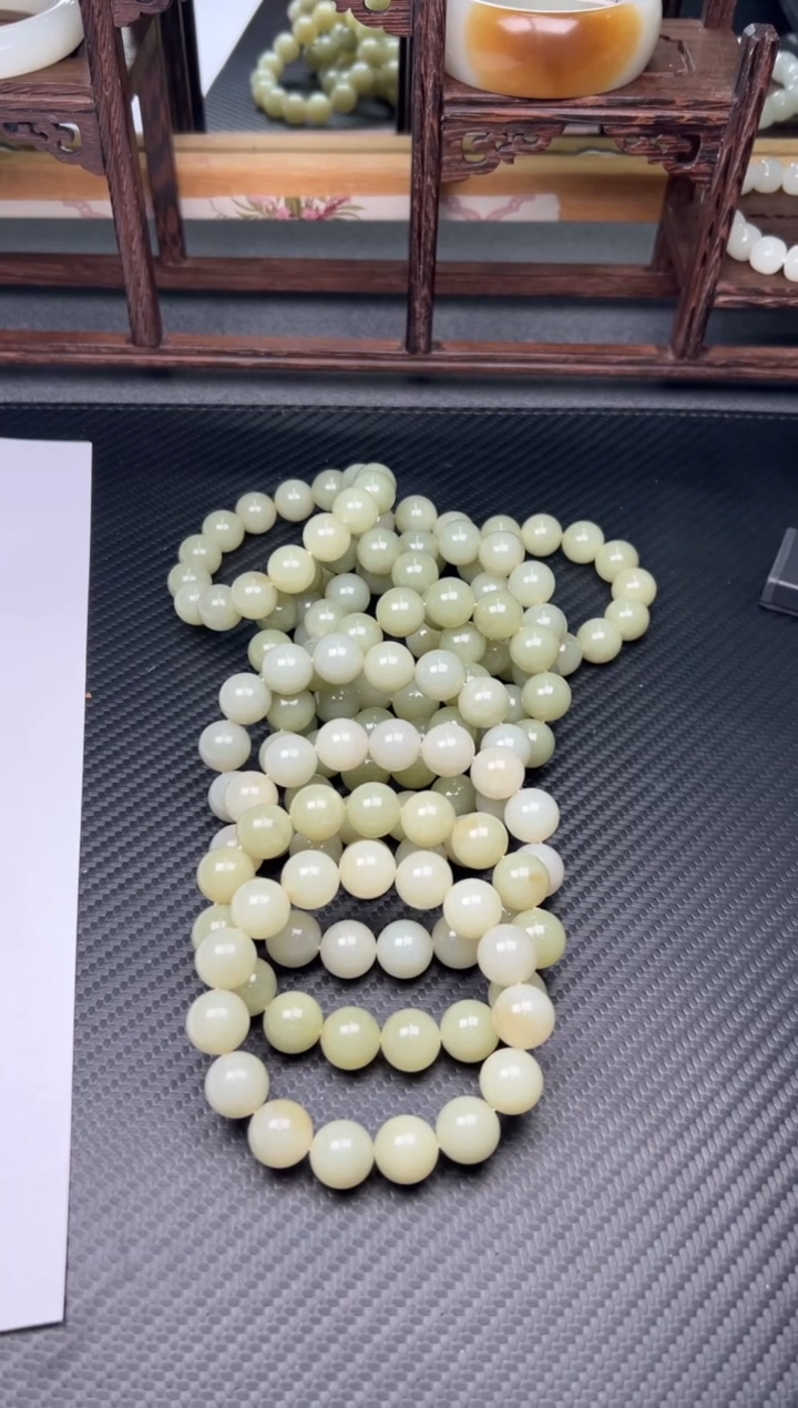 未镶嵌手串和田玉若羌微色差卡14多样性发货拍一发一mK