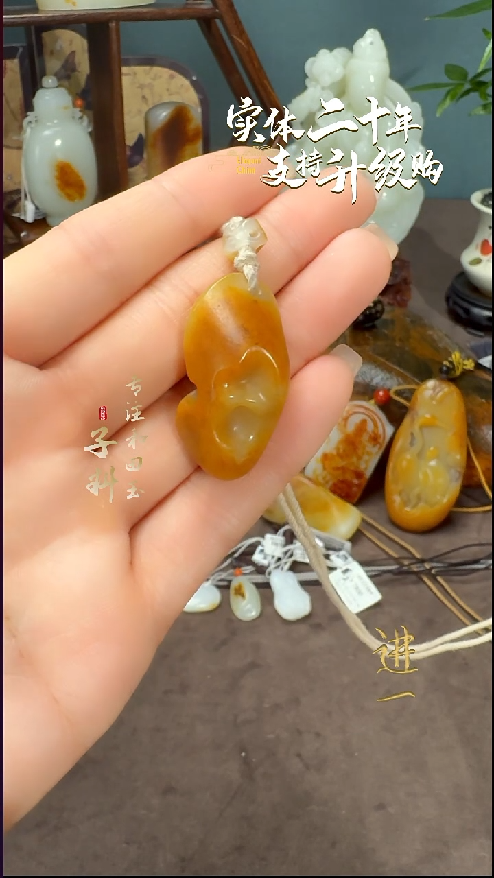 颈饰未镶嵌和田玉新疆和田玉太湖石挂件