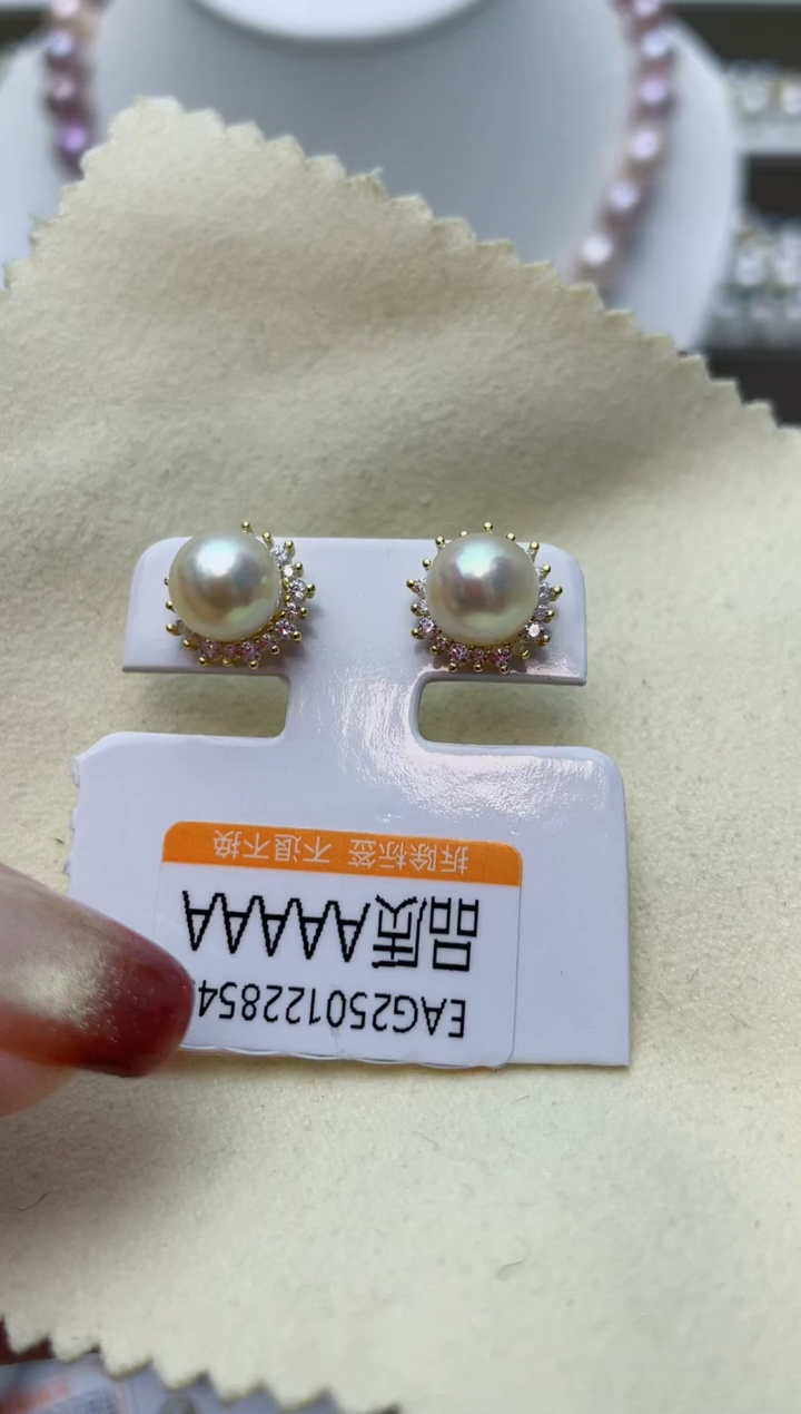 【闪购商品】海水珍珠耳饰银S925镶嵌W26