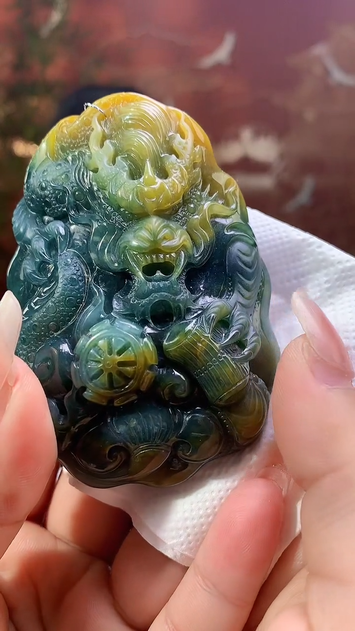 【闪购商品】定制翡翠未镶嵌1002xx-毛货挂件30