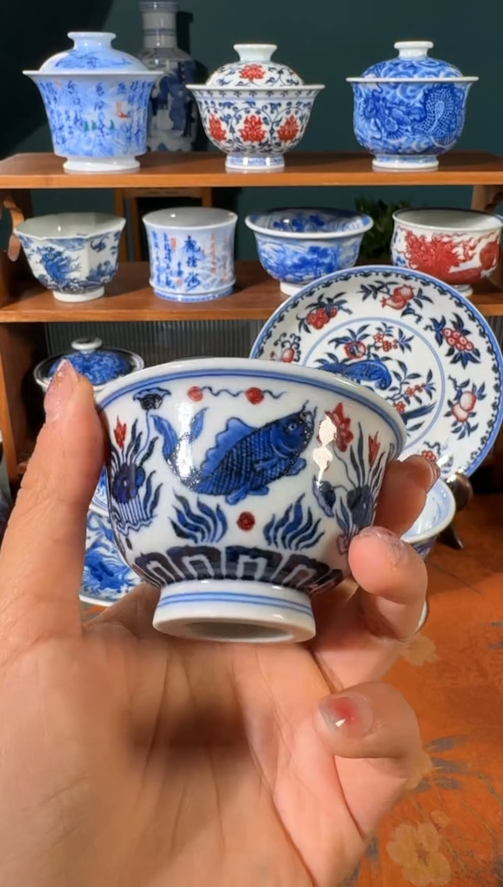 【闪购商品】杯永明尚玩鱼藻小压手