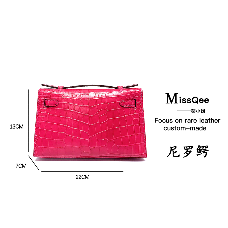 「高定女包」葵小姐MissQee鳄鱼皮定制手提包  F0040   安克拉