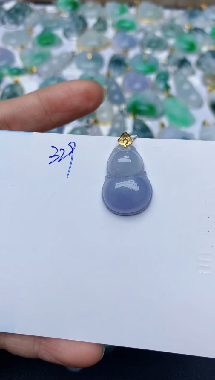 【闪购商品】翡翠颈饰18K金镶嵌天然翡翠A货